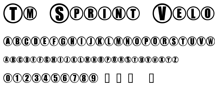 TM Sprint Veloche Normal font